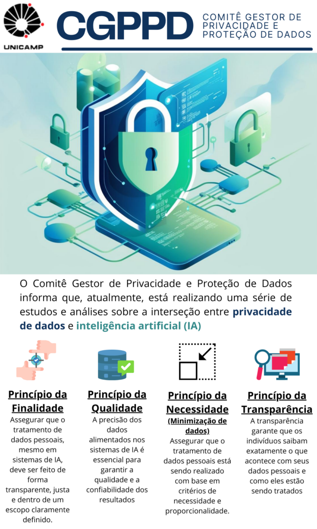 Infográfico sobre IA e Privacidade